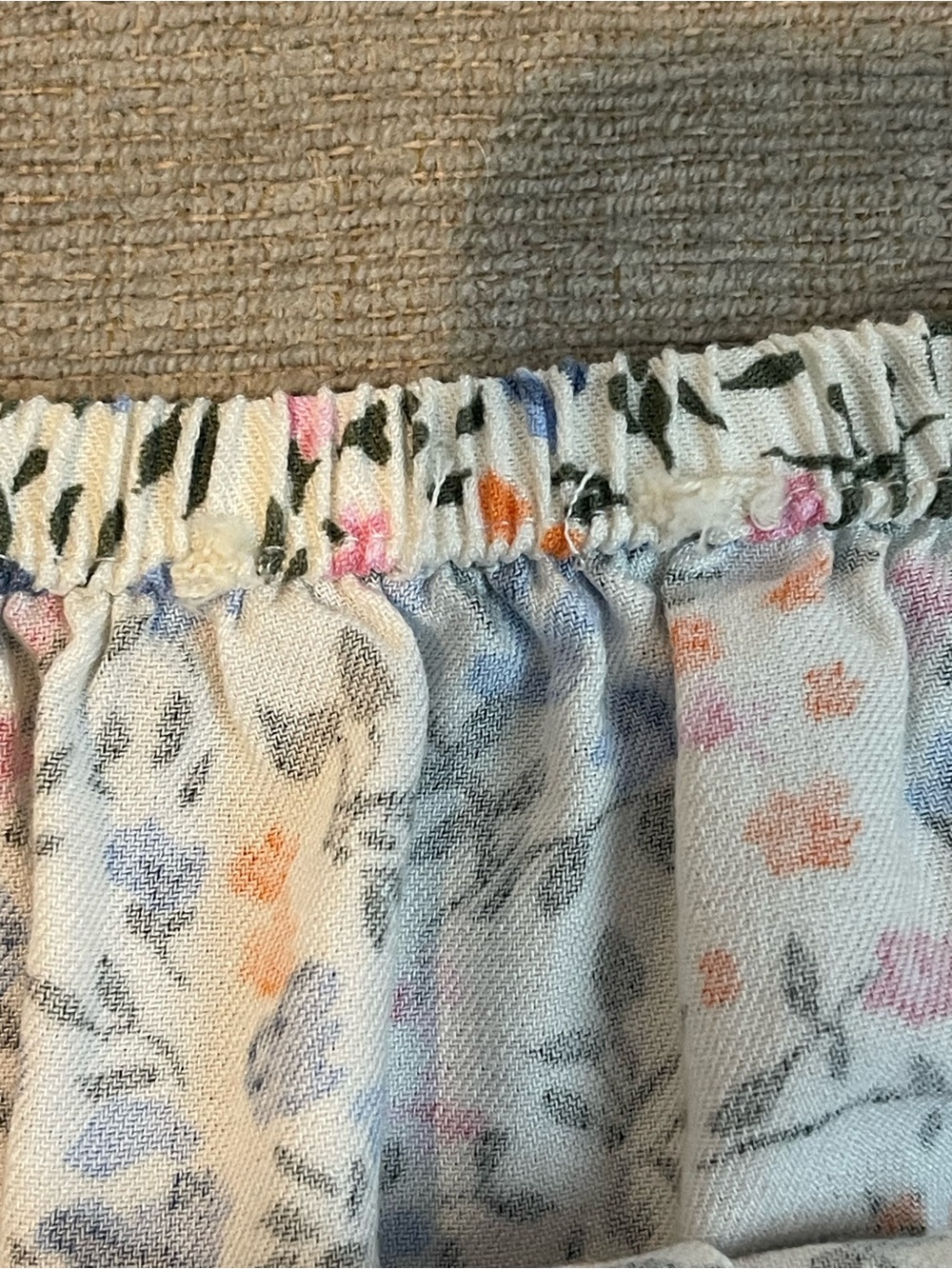 Jessica Simpson Girls Cream Dress with Blue and Peach Floral Print XL (14/16) - Picture 7 of 12
